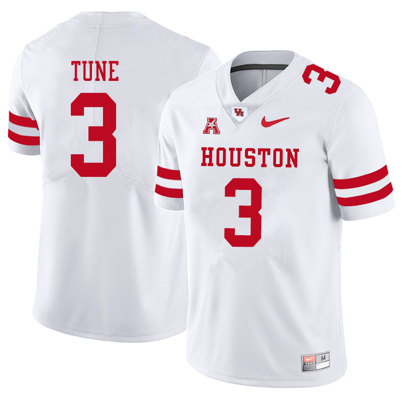 Men #3 Clayton Tune Houston Cougars College Football Jerseys Sale-White - Click Image to Close